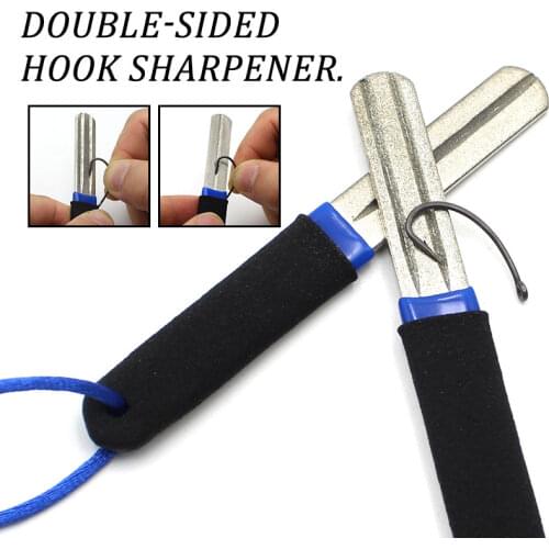 Diamond Double Groove Hook Sharpener For Carp Hook Sharpening Fishing Tool Outdoor Fishing Grinding Hook Fishing Accessories