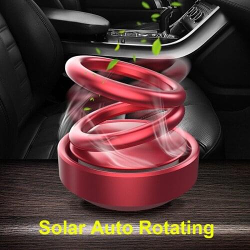 Car Aromatherapy Solar Auto Rotating Smell Car Air Perfume Flavoring for man and woman Auto Diffuser Interior Car Air Freshener