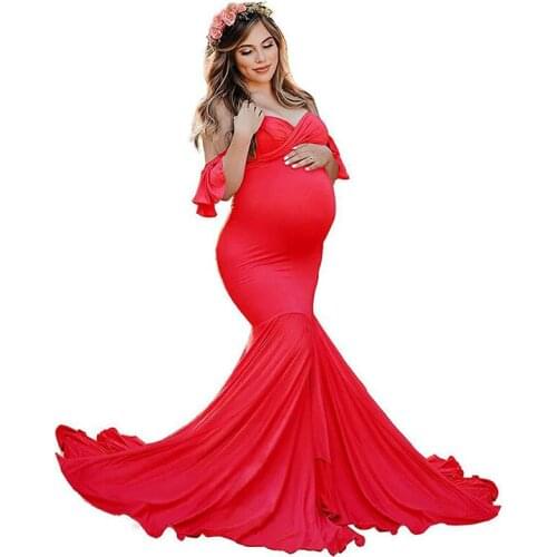 BABY BALL Off Shoulder Maternity Dresses