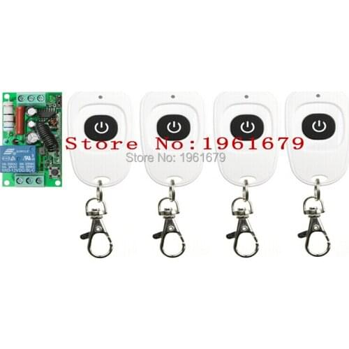AC 220V 1 CH RF Wireless Remote Control 1 Receiver + 4 Transmitter Auto door/ window/lifting equipment control