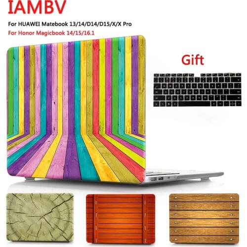 Color wood grain Case For huawei Matebook Mate 13 14 X Mate book X pro ,Cases for Mate book D14 D15 MagicBook14 15 16.1+gift