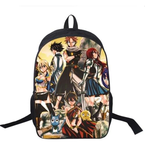 Children Boys Girls Fairy Tail Printing Rucksack Beautiful Surprise Gift Backpack Travel Backpack Fashion Bag for Men Women