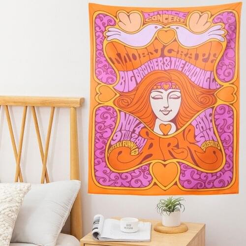 Retro Psychedelic 60s Tapestry Trippy Witchcraft Hippie Tapestry Boho Decor Wall Hanging Tapestry Girls Aesthetic Home Decor