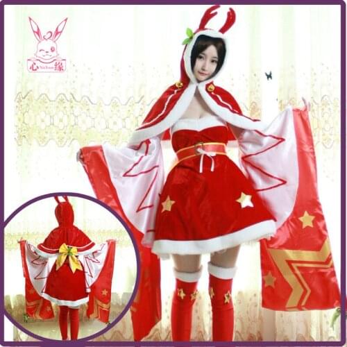 Halloween Christmas cosplay Anime game Diao Chan cos cartoon female Christmas new Year cos cosutmes