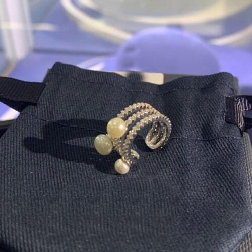 Brand 1:11pc Ear Cuff Silver Color White Mini Cuff Paved Cubic Zirconia Pearl Sliding Clip Earring Women Jewelry Gift