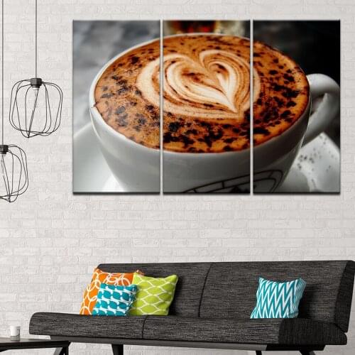 Canvas Painting Love Lahua Coffee 3 Pieces Wall Art Painting Modular Sport Wallpapers Poster Print for living room Home Decor