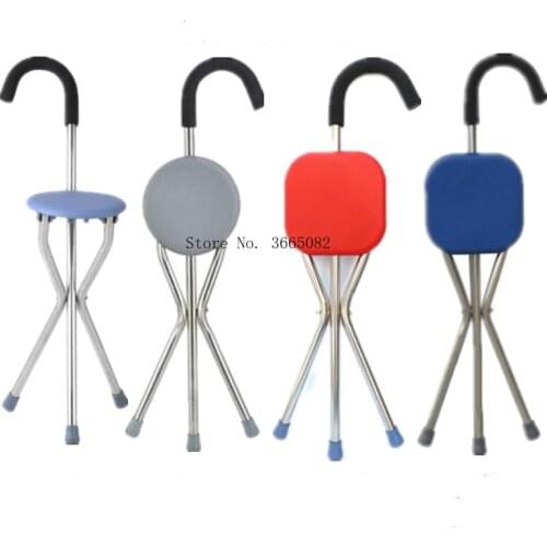 Stainless Steel Stool Cane Chair Practical Cane Chair Durabl Thickened Cane Seat Walking Chair Seat for Old People Patient