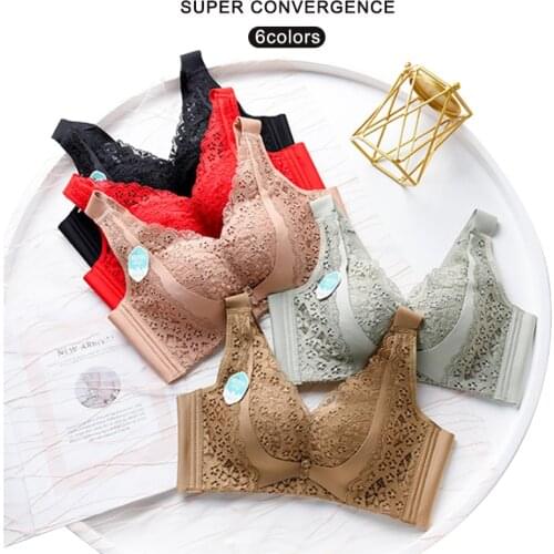 Lace Back Buckle Maternity Nursing Bra Without Steel Ring Gather Bra Pregnancy Clothing Womens Organic Cotton Underwear