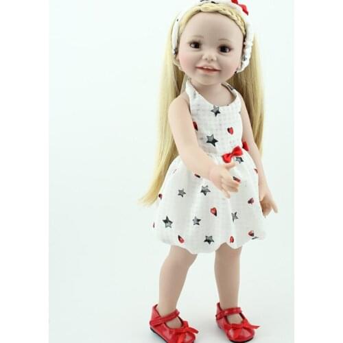 NPKDOLL 45cm Foreign Trade Simulation Baby Rebirth Doll Soft Rubber Birthday Gift for Early Education Training in Home Nursing