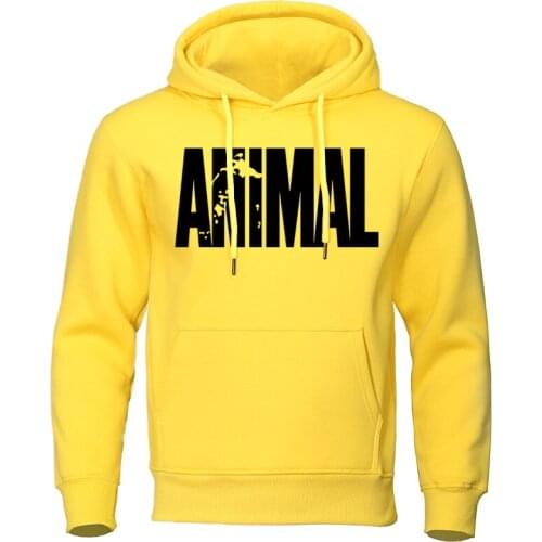 Mens Hoodies ANIMAL Print Sportswear Sweatshirts 2019 Autumn Winter Cotton Top Fashion Quality Male Clothing Casual Pullover