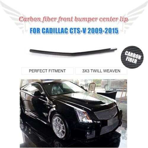 Front Bumper Center Lip Carbon Fiber Spoiler Fit For Cadillac CTS-V 2009-2015 Non Vsport