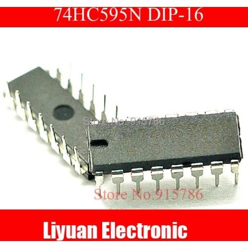 20pcs / LOT SN74HC595N 74HC595N 74HC595 DIP-16 IC 8-bit serial input / output / parallel output register