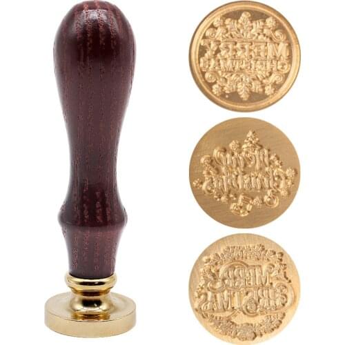 Christmas Tree Pattern Wax Seal Stamps Retro Wooden Sealing Scrapbooking Sollos Stempel Craft Wedding Decorative