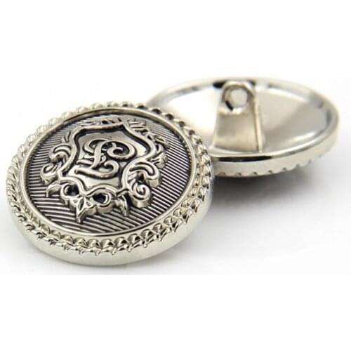 10pcs/lot Silver high-grade British style metal suit button suit coat button 15mm 18mm 20mm 23mm
