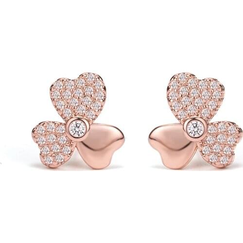 Real 14K Rose Gold Color Bizuteria 1 Carat Diamond Clip Earring for Women Gemstone Oorbellen Bijoux Femme Garnet Earring Jewelry