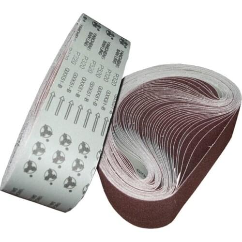 20 pcs/lot 75x533mm sand belt, 40-800 Grit Aluminium Oxide Sanding Belts, 3"*21" for Polishing Sand Belt Machine
