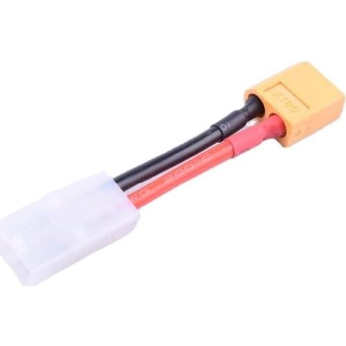 2 pcs Male XT60 To Female Tamiya Adapter 14awg Battery Charging Cable 40mm