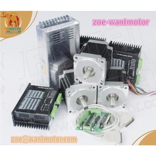 USA&EU&Asian is Free! Wantai 3 Axis Nema23 Stepper Motor 57BYGH633 270oz-in 78mm+Driver DQ542MA 4.2A 50V 125Micro Printer Laser