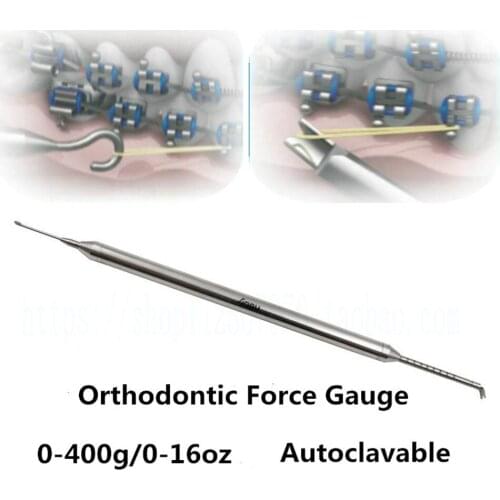 Dental Oral Gauge Orthodontic Force Dynamometer Tension Stress Meter Ruler For Brace Elastics Bracket Rubber Bands