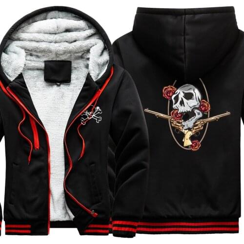 Skull Rose Print Keep Warm Camouflage Raglan Thicken Jackets Mens Hip Hop Male Clothing Fashion Retro Hipster moletom masculino