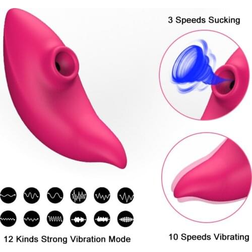 Clit Sucker Vagina Sucking Vibrator G Spot Clit Sucker Clitoris Stimulator Dildo Sex Toys Shop for Adults Women Couples TD0319