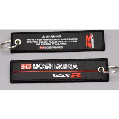 Embroidery Key Chain GSX-R LOGO Collection Keychain for Suzuki GSXR 600 750 1000 1300 Motorcycle Yoshimura Keyring Key Holder