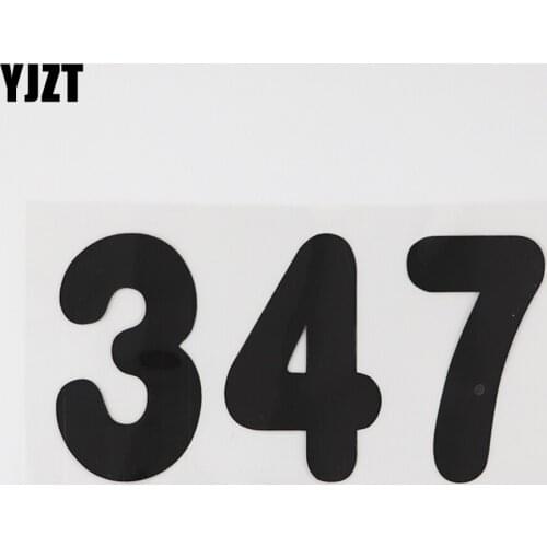 YJZT 14.9CM*7.6CM Personality 347 Numbers Vinyl Arabic Car Sticker Decals 13D-0442