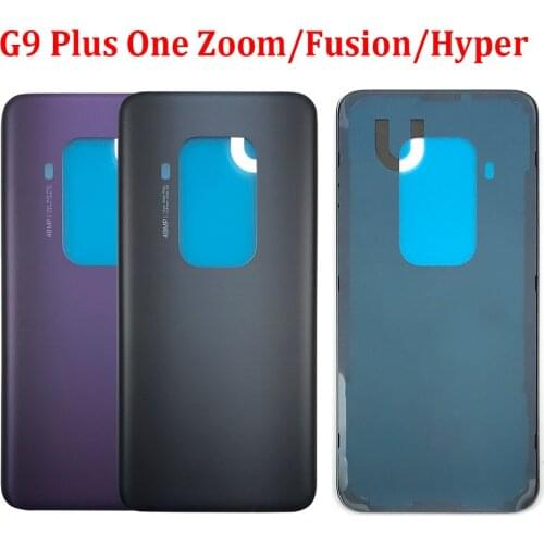 1pcs Back Cover Rear Cover Case Battery Door Housing For Moto G9 Plus / One Fusion Hyper Zoom / E7 / X4 With Adhesive
