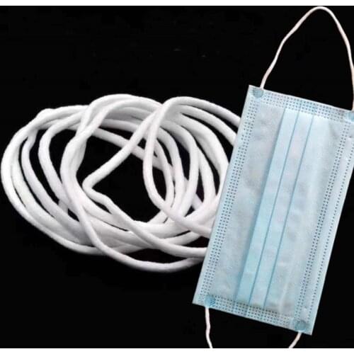 High quality 0.1kg/lot 3mm Circle rope Mask ear strap DIY Face Mask Elastic Band White Rope String Cord Round Accessories Making