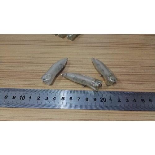 1pcs Unpainted Popper Hardbaits Fishing Lure Bodies 2 Inch 1/6 OZ Blank lures JS#169