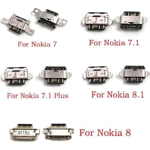 10Pcs/lot USB Charging Port Connector Charge Jack Socket Plug Dock For Nokia 2 3 5 6 7 8 3.1 5.1 6.1 7.1 Plus X5 X6