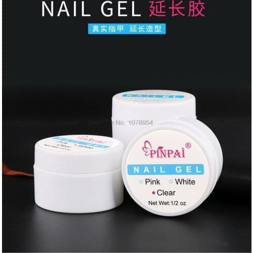 1000pcs Clear UV Gel Nail Art Crystal Nail Tips 3 Color UV Builder Gel French Quick Dry Nail Glue Jelly for Nail Extensions