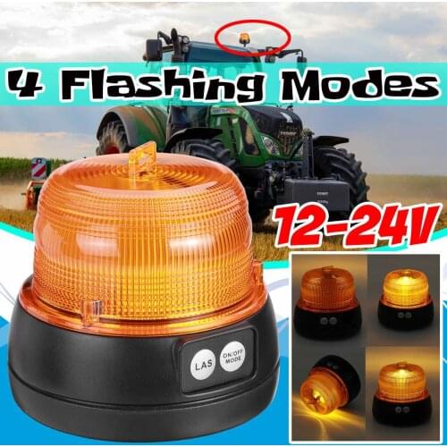 16LED Emergency Flash Strobe Light Portable Beacon Rotating Warning Light Battery Powered Signal Lamp for Tractor Truck Bus