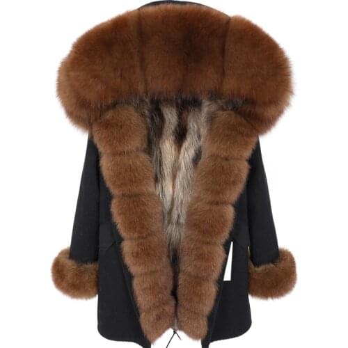 2021 new plus size winter jacket long women luxurious large real fox fur coat 7xl oversize top quality streetwear
