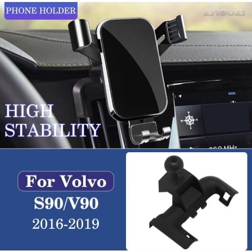 Car Mobile Phone Holder Mounts Stand GPS Gravity Navigation Bracket For Volvo S90 V90 2016 2017 2018 2019 Car Accessories