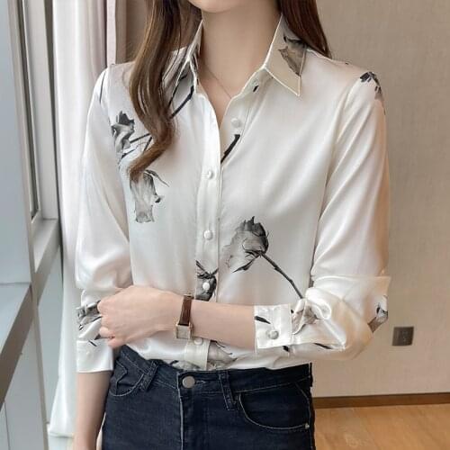 Blusas Mujer De Moda 2021 Fall New Fashion Print Chiffon Blouse Shirt Long Sleeve Shirts Women Ladies Tops Blouses Femme Blusas