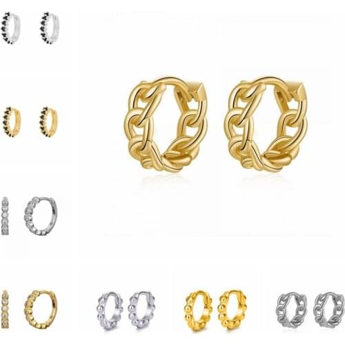 BOAKO INS Hoop Earrings For Woman Piercing 925 Sterling Silver Stud Earrings Brincos Diamond Fashionable Luxury Jewelry #8.9