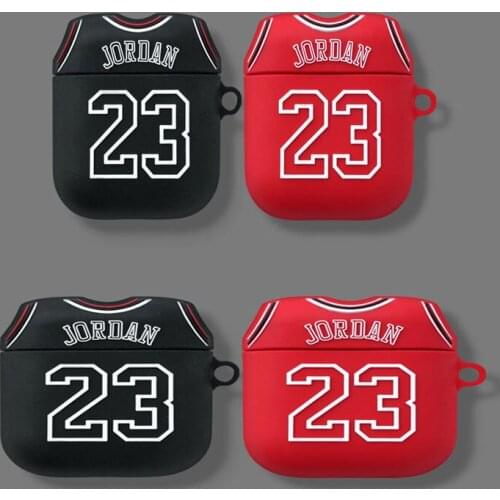 For Airpods Pro Case jordan Soft Silicone Cover For Airpods 2 Case Cute Funda Coque Earphone Accessories NO.23 Keychain Cases