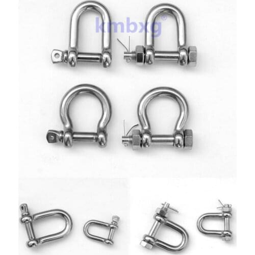 HQ AC1 High Tensile Rigging Hardware Stainless Steel 304 Dee or Bow Anchor Shackle with Screw Pin or Safety Pin Connector Buckle
