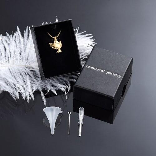 IJD9496 Peace Bird Cremation Memorial Stainless Steel Pendant for Ashes Urn Necklace Keepsake for Women Jewelry