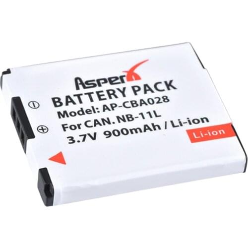 AsperX 1Pc 900mAh NB-11L NB 11L NB-11LH Replacement Battery for Canon PowerShot A2400 A2500 A2600 A3400 A3500 A4000 IS