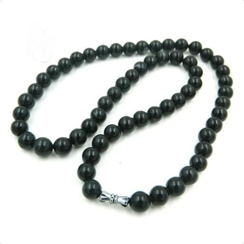 100% natural stone 6/8/10mm needle necklaces to relieve cervical pain Improve immunity and anti radiation massage Necklace