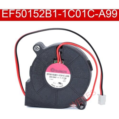 Genuine new for SUNON EF50152B1-1C01C-A99 DC24V 1.11W 2-wire cooling fan