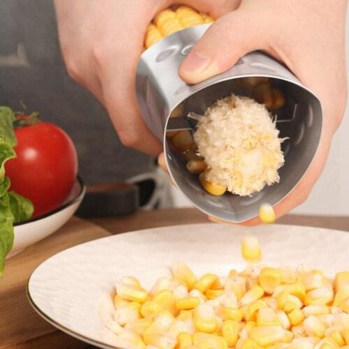 Manual Portable Circular Corn Shaver Threshing Stainless Steel Yellow Corn Stripper Peeler Home Vegetable Tools