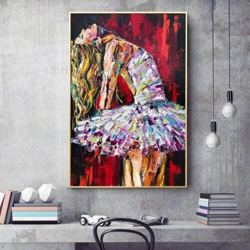 SELFLESSLY Dancing Girl Canvas Art Modern Bullet Pictures For living room Wall Art Prints And Posters Home Decorative Pictures