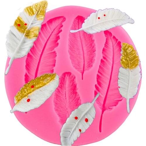 Fondant Silicone Mold Feather Mould Handmade Soap DIY Mould