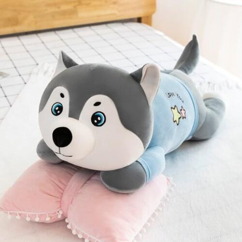 Cute Plush Toys Long Pillow Soft Stuffed Animal Dog Cushion Dolls Lovely Gifts