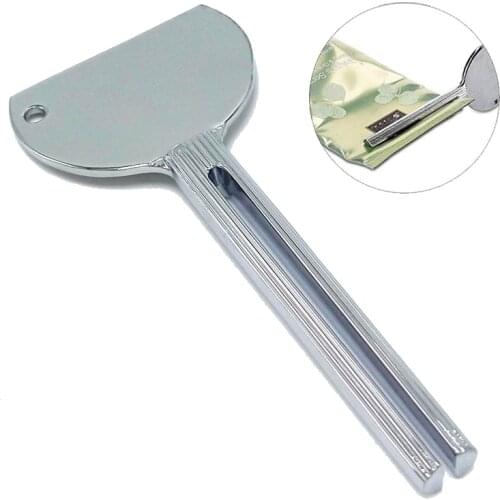 Stainless Steel Toothpaste Squeezer Tube Bathroom Accessories Set Hair Color Dye Cosmetic Paint Squeezer Key Shape Dispenser