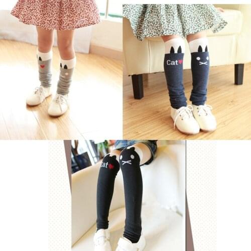 W127 Free shipping Children 1-8 years old cat models stockings novelty cartoon children cotton stockings