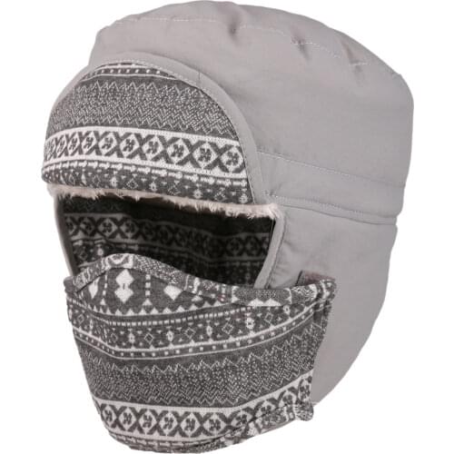 Unisex Winter Windproof Trapper Hat Warm Trooper Cap with Earflap Face Cover Trapper Hat Warm Trooper Cap with Earflap Face Cove